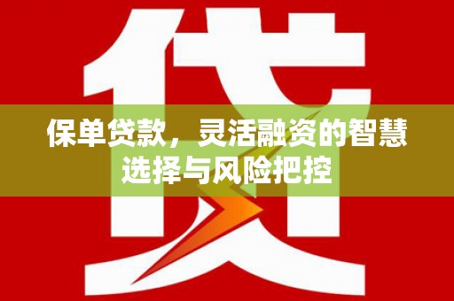 察雅保单贷款，灵活融资的智慧选择与风险把控