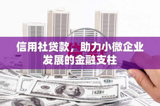 察雅信用社贷款，助力小微企业发展的金融支柱