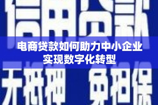 察雅电商贷款如何助力中小企业实现数字化转型