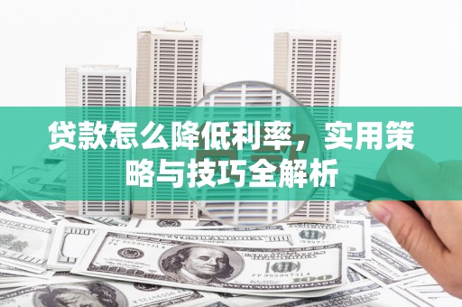 察雅贷款怎么降低利率，实用策略与技巧全解析