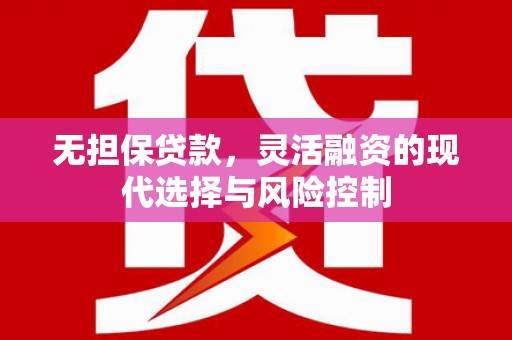 察雅无担保贷款，灵活融资的现代选择与风险控制