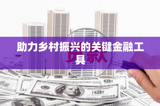察雅助力乡村振兴的关键金融工具