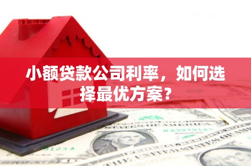 察雅小额贷款公司利率，如何选择最优方案？