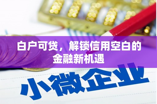察雅白户可贷，解锁信用空白的金融新机遇