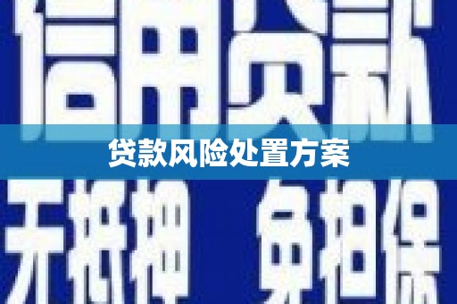 察雅贷款风险处置方案