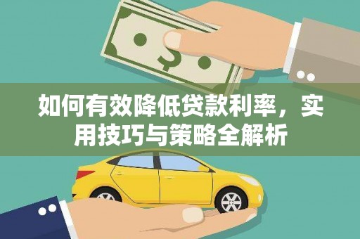 察雅如何有效降低贷款利率，实用技巧与策略全解析